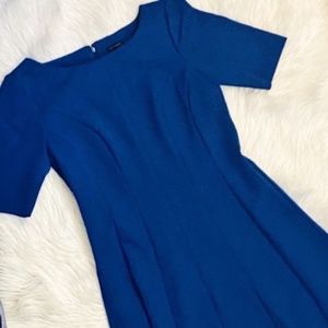 Ann Taylor Fit & Flare Dress Royal Blue Size 8